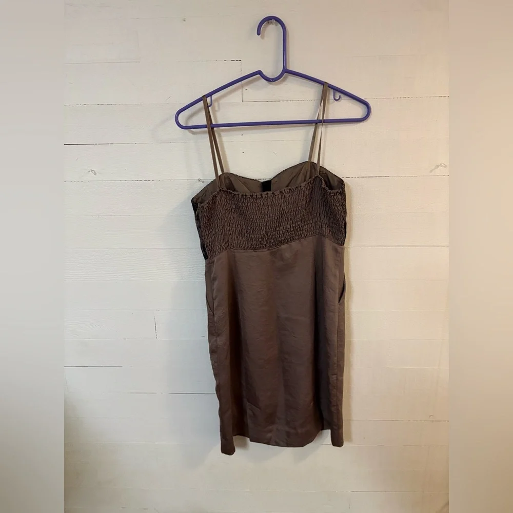 BCBGeneration Lace Bodice Taupe Cocktail Dress with Pockets Size 8 - Picture 5 of 8